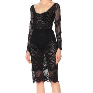 Jonathan Simkhai black corset lace bustier dress 4